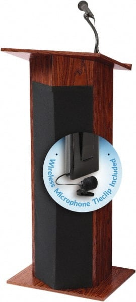 Oklahoma Sound - Wood Full Floor Lectern - 17" Deep x 22" Wide x 46" High - Exact Tooling