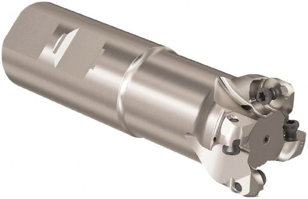 Seco - R217 32mm Weldon Shank Milling Tip Insert Holder & Shank - 3.110236" Projection, 1" Neck Diam, M16 Neck Thread, 40mm Nose Diam, 115mm OAL, Tool Steel Tool Holder - Exact Tooling