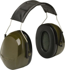 Ability One - Over the Head Olive Green Polyether/Glycerine Cushion Earmuffs - 22 NRR Rating, Adjustable Headband - Exact Tooling