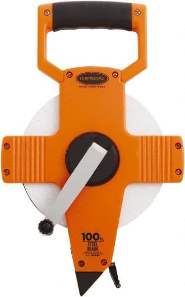 Keson - 100' x 3/8" Tape Measure - 1/8" Graduation - Exact Tooling