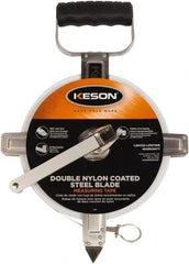 Keson - 100' x 3/8" Tape Measure - 1/10 & 1/100' Graduation - Exact Tooling