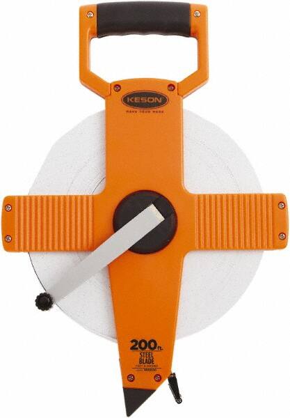 Keson - 200' x 3/8" Tape Measure - 1/8" Graduation - Exact Tooling