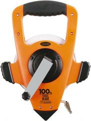 Keson - 100' x 3/8" Tape Measure - 1/10 & 1/100" Graduation - Exact Tooling