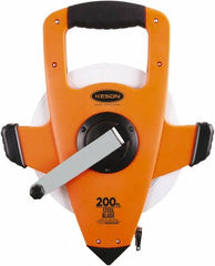 Keson - 200' x 3/8" Tape Measure - 1/10 & 1/100" Graduation - Exact Tooling