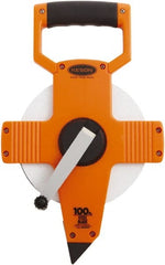 Keson - 100' x 3/8" Tape Measure - 1/10 & 1/100" Graduation - Exact Tooling