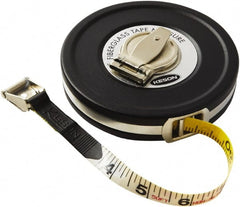 Keson - 50' x 1/2" Tape Measure - 1/8, 1/10 & 1/100" Graduation - Exact Tooling