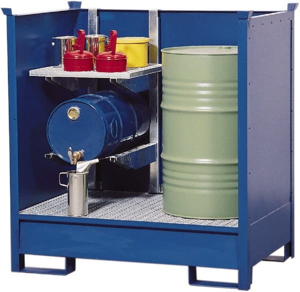 Denios - Mobile Spill Containment Type: Transport Pallet w/Side Walls Number of Drums: 2 - Exact Tooling