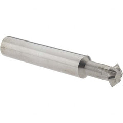 Accupro - 7/16° 7/16" Cut Diam, 0.157" Cut Width, 7/16" Shank, Solid Carbide Double-Angle Cutter - Exact Tooling