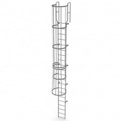 TRI-ARC - Rolling & Wall Mounted Ladders & Platforms Type: Fixed Ladder Style: Safety Cage - Exact Tooling