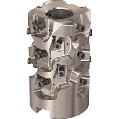 Seco - 20 Inserts, 1-31/32" Cut Diam, 1.06" Arbor Diam, 58mm Max Depth of Cut, Indexable Square-Shoulder Face Mill - 90° Lead Angle, 3.1496" High, LOEX-12 Insert Compatibility, Through Coolant, Series Square T4-12 - Exact Tooling