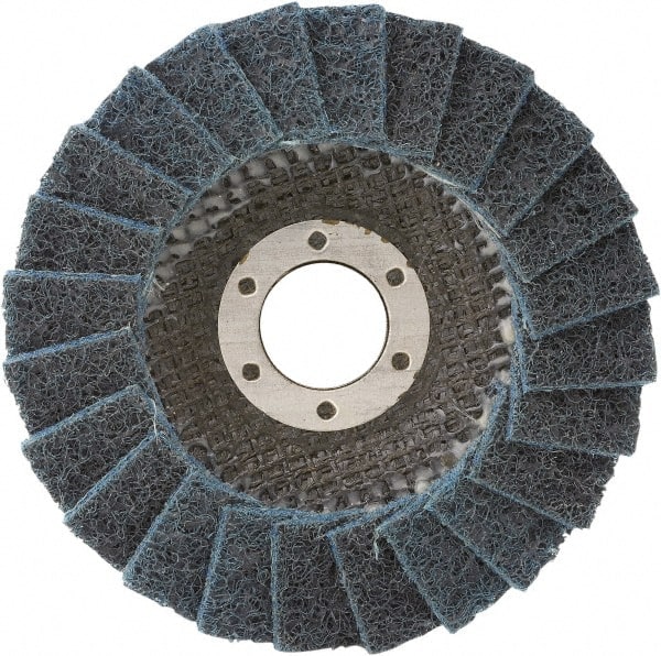 Camel Grinding Wheels - 180 Grit, 5" Disc Diam, 7/8" Center Hole, Type 29 Silicon Carbide Flap Disc - 12,200 Max RPM, Non-Woven Backing, Arbor Attaching System, Non-Woven - Exact Tooling