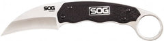 SOG Specialty Knives - 2-37/64" Long Blade, 7Cr17MoV Stainless Steel, Sheepsfoot, Fixed Blade Knife - 7.3" OAL, Glass-Reinforced Nylon Handle - Exact Tooling