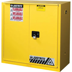 Justrite - 1 Door 1 Shelf 30 Gal Safety Cabinet for Flammable Substances - Exact Tooling