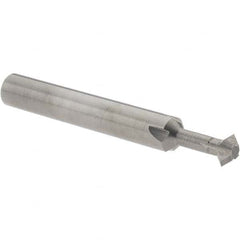 Accupro - ° 6mm Cut Diam, 0.118" Cut Width, 1/4" Shank, Solid Carbide Double-Angle Cutter - Exact Tooling