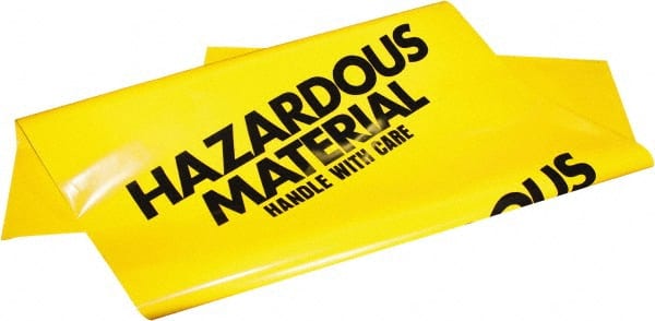 Enpac - 10 Gallon Capacity, Yellow, Low-Density Polyethylene, Hazardous Waste Bag - Exact Tooling