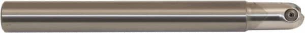 Millstar - 1/2" Cut Diam, 5" Max Depth of Cut, 12mm Shank Diam, 6" OAL, Indexable Ball Nose End Mill - Straight Shank, CBSFCY Toolholder, MB, MBT, RBT Insert - Exact Tooling