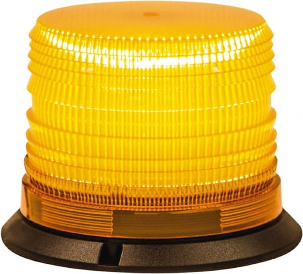 Buyers Products - 8 Flash Rate, 1" Pipe & 3-Bolt Mount Emergency Strobe Light Assembly - Powered by 12 to 24 Volts, Amber - Exact Tooling