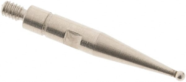 SPI - 1mm Ball Diam, Steel, Ball Test Indicator Contact Point - 0.606" Contact Point Length, Use with Mitutoyo Test Indicators - Exact Tooling