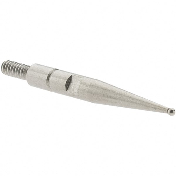 SPI - 0.8mm Ball Diam, Steel, Ball Test Indicator Contact Point - 0.688" Contact Point Length, Use with Interapid Test Indicators - Exact Tooling