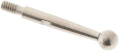 SPI - 3mm Ball Diam, Steel, Ball Test Indicator Contact Point - 0.52" Contact Point Length, Use with Teclock Test Indicators - Exact Tooling
