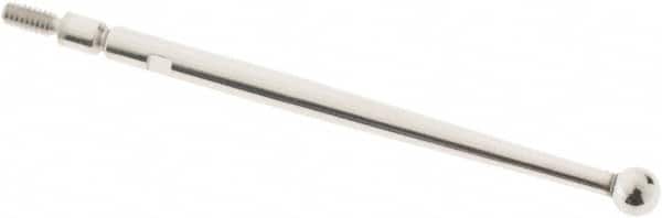 SPI - 3mm Ball Diam, Steel, Ball Test Indicator Contact Point - 1.47" Contact Point Length, Use with Teclock Test Indicators - Exact Tooling