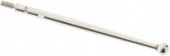 SPI - 3mm Ball Diam, Steel, Ball Test Indicator Contact Point - 1.47" Contact Point Length, Use with Teclock Test Indicators - Exact Tooling