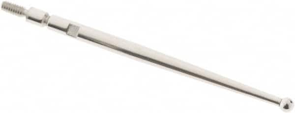 SPI - 2mm Ball Diam, Steel, Ball Test Indicator Contact Point - 1.47" Contact Point Length, Use with Teclock Test Indicators - Exact Tooling