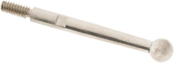 SPI - 3mm Ball Diam, Steel, Ball Test Indicator Contact Point - 0.671" Contact Point Length, Use with Teclock Test Indicators - Exact Tooling