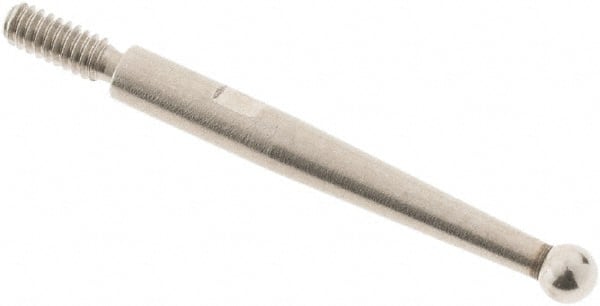 SPI - 2mm Ball Diam, Steel, Ball Test Indicator Contact Point - 0.671" Contact Point Length, Use with Teclock Test Indicators - Exact Tooling