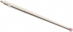 SPI - 2mm Ball Diam, Ruby, Ball Test Indicator Contact Point - 1.437" Contact Point Length, Use with Tesa Test Indicators - Exact Tooling
