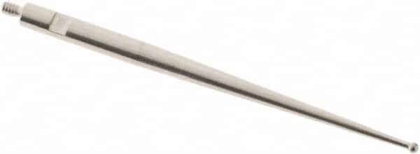 SPI - 1mm Ball Diam, Carbide, Ball Test Indicator Contact Point - 1.437" Contact Point Length, Use with Tesa Test Indicators - Exact Tooling