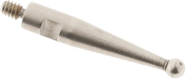 SPI - 1.5mm Ball Diam, Steel, Ball Test Indicator Contact Point - 0.497" Contact Point Length, Use with Tesa Test Indicators - Exact Tooling