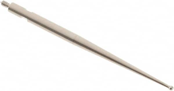 SPI - 1mm Ball Diam, Steel, Ball Test Indicator Contact Point - 1.437" Contact Point Length, Use with Tesa Test Indicators - Exact Tooling