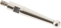 SPI - 2mm Ball Diam, Steel, Ball Test Indicator Contact Point - 0.497" Contact Point Length, Use with Tesa Test Indicators - Exact Tooling