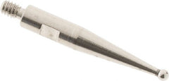 SPI - 0.8mm Ball Diam, Steel, Ball Test Indicator Contact Point - 0.497" Contact Point Length, Use with Tesa Test Indicators - Exact Tooling