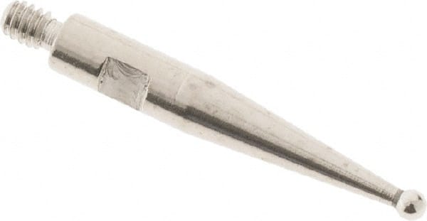 SPI - 1mm Ball Diam, Steel, Ball Test Indicator Contact Point - 0.497" Contact Point Length, Use with Tesa Test Indicators - Exact Tooling