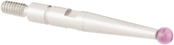 SPI - 2mm Ball Diam, Ruby, Ball Test Indicator Contact Point - 0.688" Contact Point Length, Use with Interapid Test Indicators - Exact Tooling