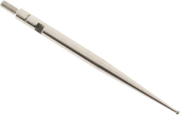 SPI - 0.8mm Ball Diam, Carbide, Ball Test Indicator Contact Point - 1.45" Contact Point Length, Use with Interapid Test Indicators - Exact Tooling