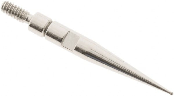 SPI - 0.4mm Ball Diam, Carbide, Ball Test Indicator Contact Point - 0.688" Contact Point Length, Use with Interapid Test Indicators - Exact Tooling