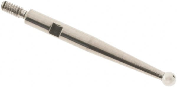SPI - 2mm Ball Diam, Steel, Ball Test Indicator Contact Point - 0.812" Contact Point Length, Use with Interapid Test Indicators - Exact Tooling