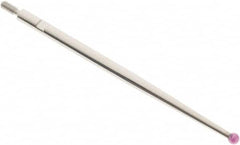 SPI - 2mm Ball Diam, Ruby, Ball Test Indicator Contact Point - 1-3/4" Contact Point Length, Use with Interapid Test Indicators - Exact Tooling