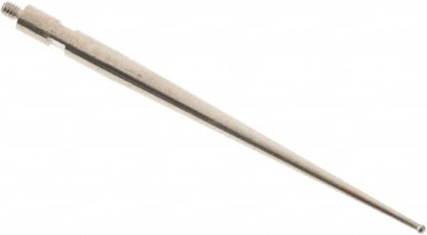 SPI - 0.8mm Ball Diam, Steel, Ball Test Indicator Contact Point - 1.437" Contact Point Length, Use with Tesa Test Indicators - Exact Tooling