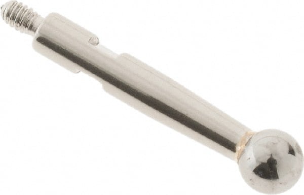SPI - 3mm Ball Diam, Carbide, Ball Test Indicator Contact Point - 0.497" Contact Point Length, Use with Tesa Test Indicators - Exact Tooling