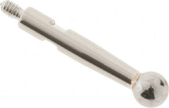 SPI - 3mm Ball Diam, Carbide, Ball Test Indicator Contact Point - 0.497" Contact Point Length, Use with Tesa Test Indicators - Exact Tooling