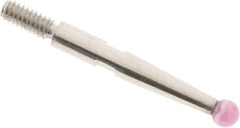 SPI - 2mm Ball Diam, Ruby, Ball Test Indicator Contact Point - 0.671" Contact Point Length, Use with Teclock Test Indicators - Exact Tooling