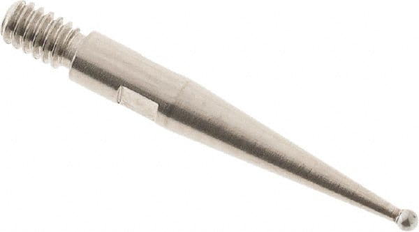 SPI - 0.8mm Ball Diam, Carbide, Ball Test Indicator Contact Point - Use with Starrett Test Indicators - Exact Tooling