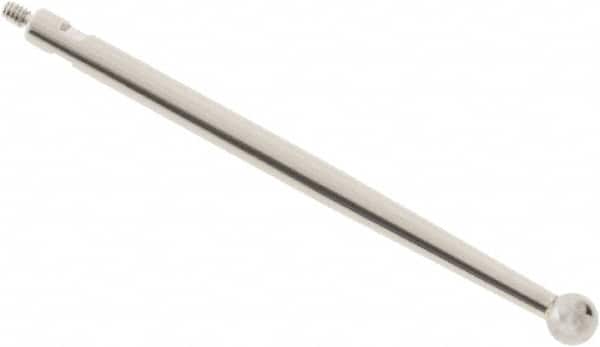 SPI - 3mm Ball Diam, Carbide, Ball Test Indicator Contact Point - 0.497" Contact Point Length, Use with Brown & Sharpe Test Indicators - Exact Tooling