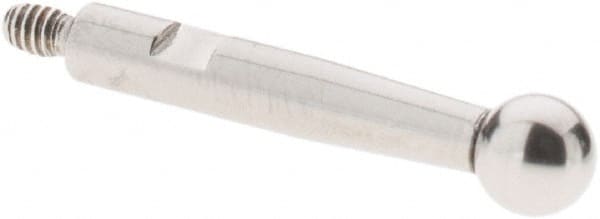 SPI - 3mm Ball Diam, Steel, Ball Test Indicator Contact Point - 1.437" Contact Point Length, Use with Brown & Sharpe Test Indicators - Exact Tooling