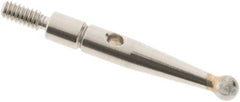 SPI - 2mm Ball Diam, Carbide, Ball Test Indicator Contact Point - 0.572" Contact Point Length, Use with Compac Test Indicators - Exact Tooling