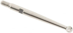 SPI - 2mm Ball Diam, Carbide, Ball Test Indicator Contact Point - Use with Starrett Test Indicators - Exact Tooling